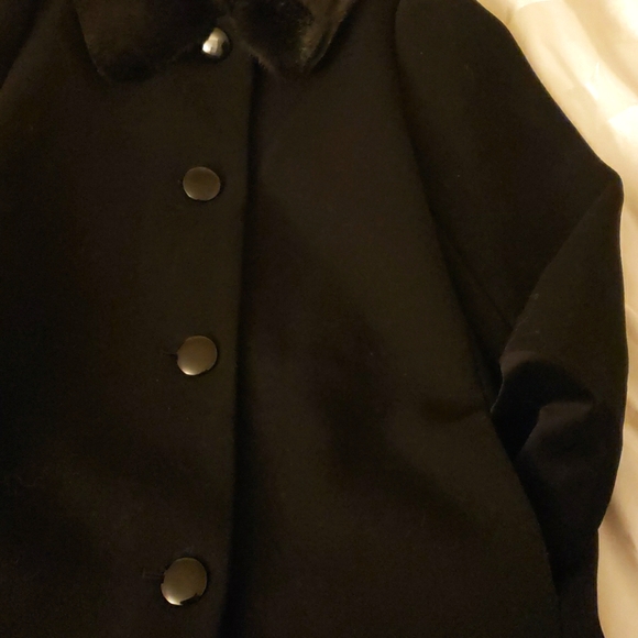 NWT Kate Spade Faux Fur Collar Velvet Trim Coat - Picture 7 of 13